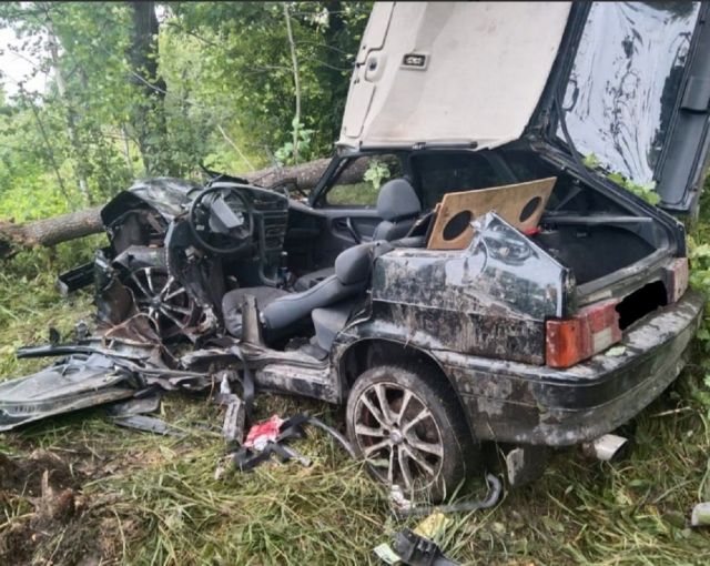 В Новгородском районе водитель улетел в кювет из-за скользкой дороги