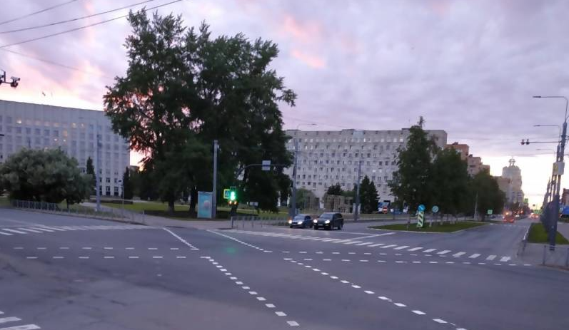 Первая диагональная разметка появилась в центре Архангельска