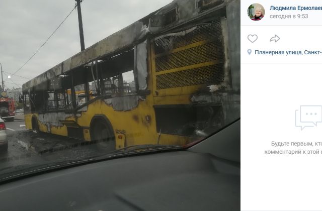 Прокуратура проверит инцидент с возгоранием автобуса на Планерной