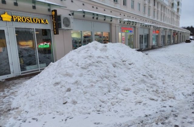 Коммунальщики Смольного не смогли убрать город после небольшого снегопада