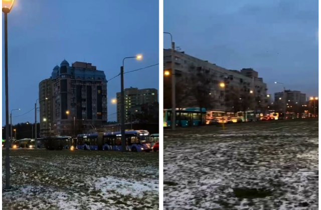 Очередной транспортный коллапс на Ветеранов: как петербуржцы с юга города встречали вторник