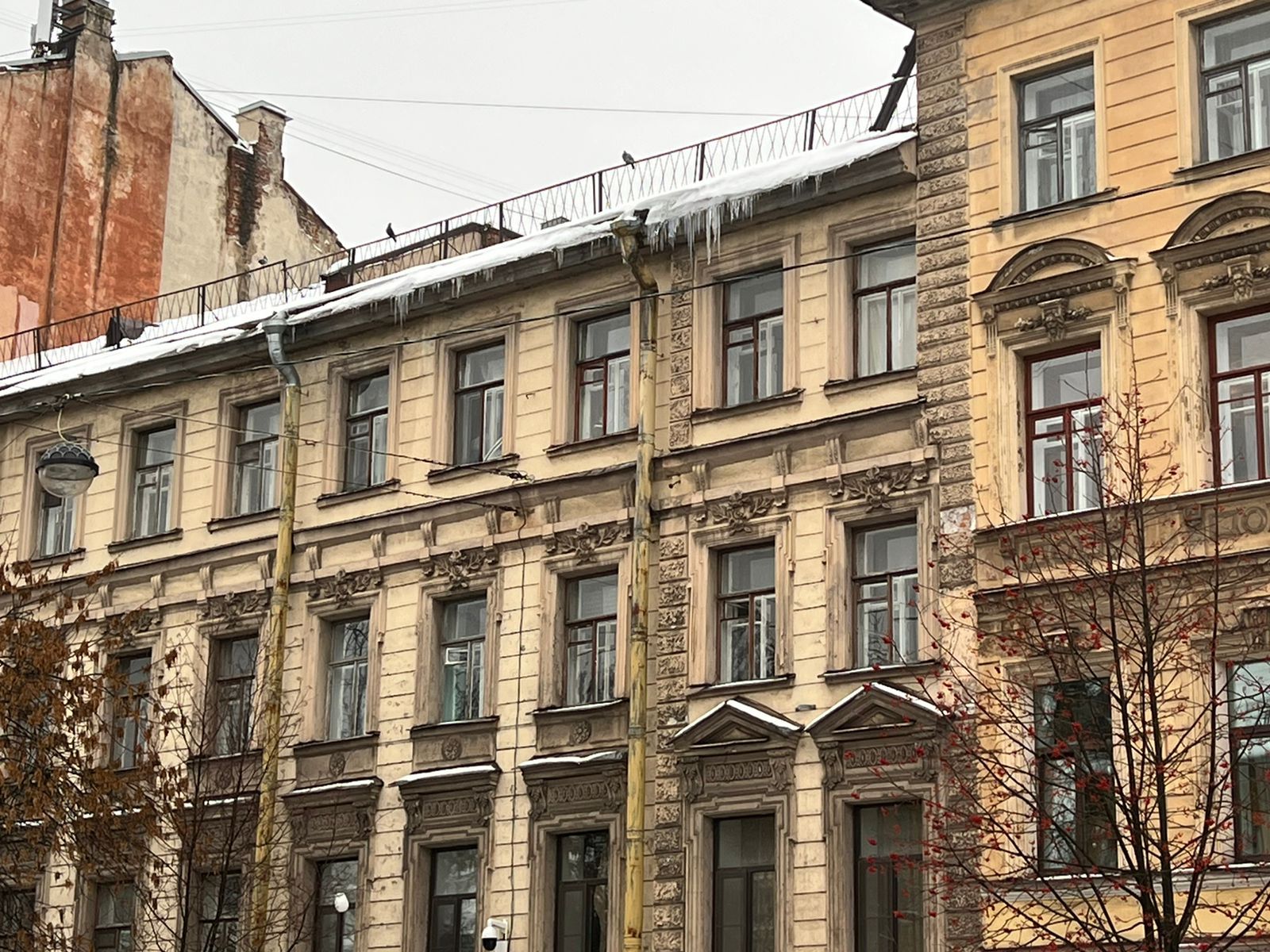 В Петербурге упавший с крыши лед пробил девушке голову