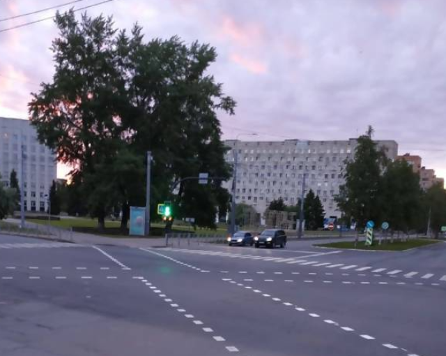 Первая диагональная разметка появилась в центре Архангельска